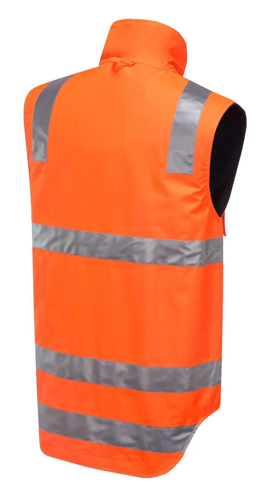 Huski Mens Core Traffic Hi Vis Reversible Vest Shoulder Taped