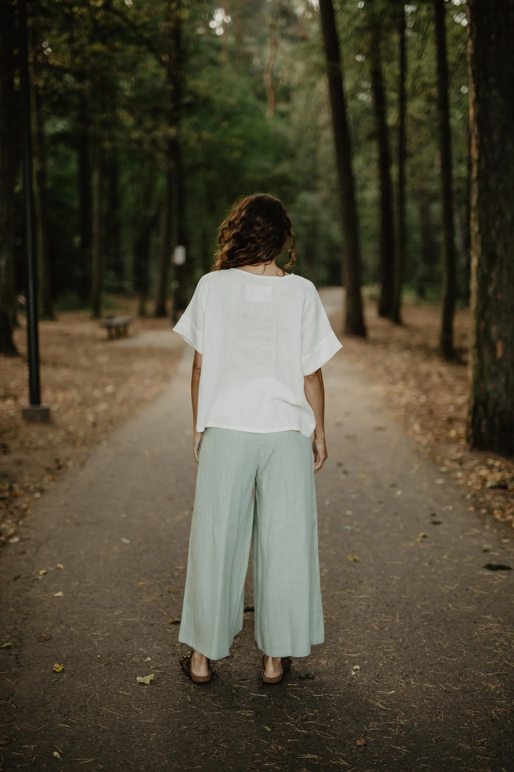 Isabella Wide Linen Pants