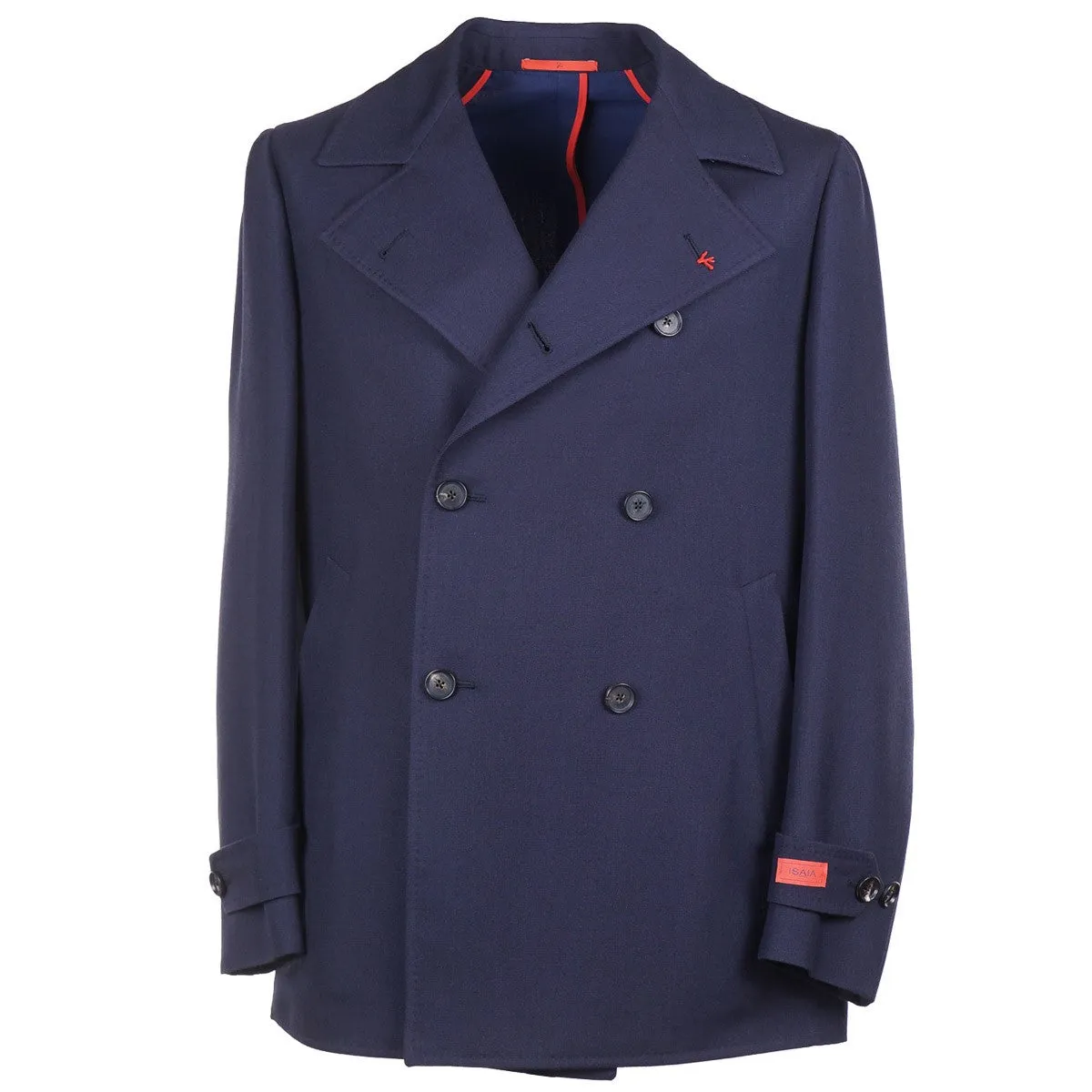 Isaia 'Iconico' Wool-Cashmere Pea Coat