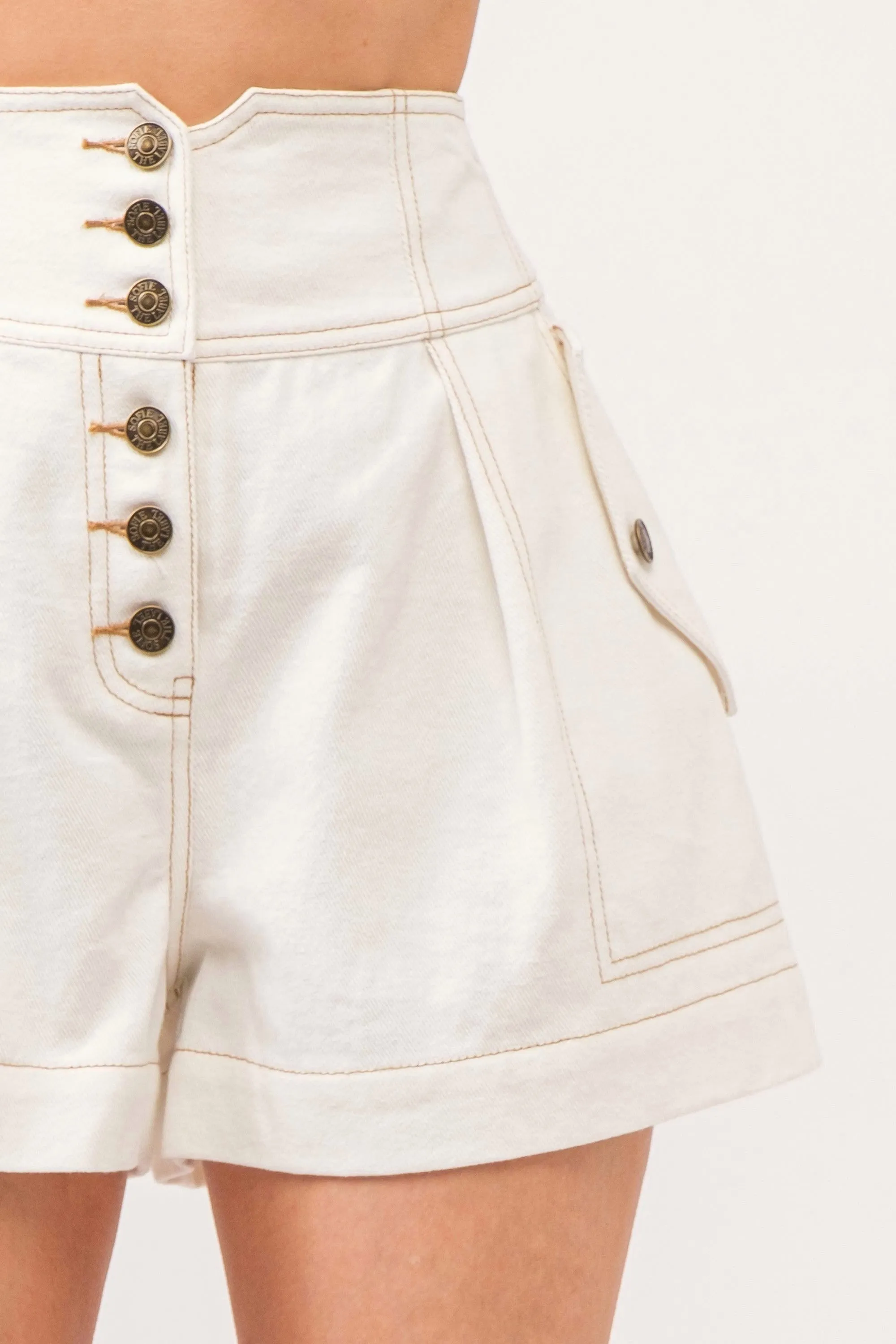 Jessie White Denim Short