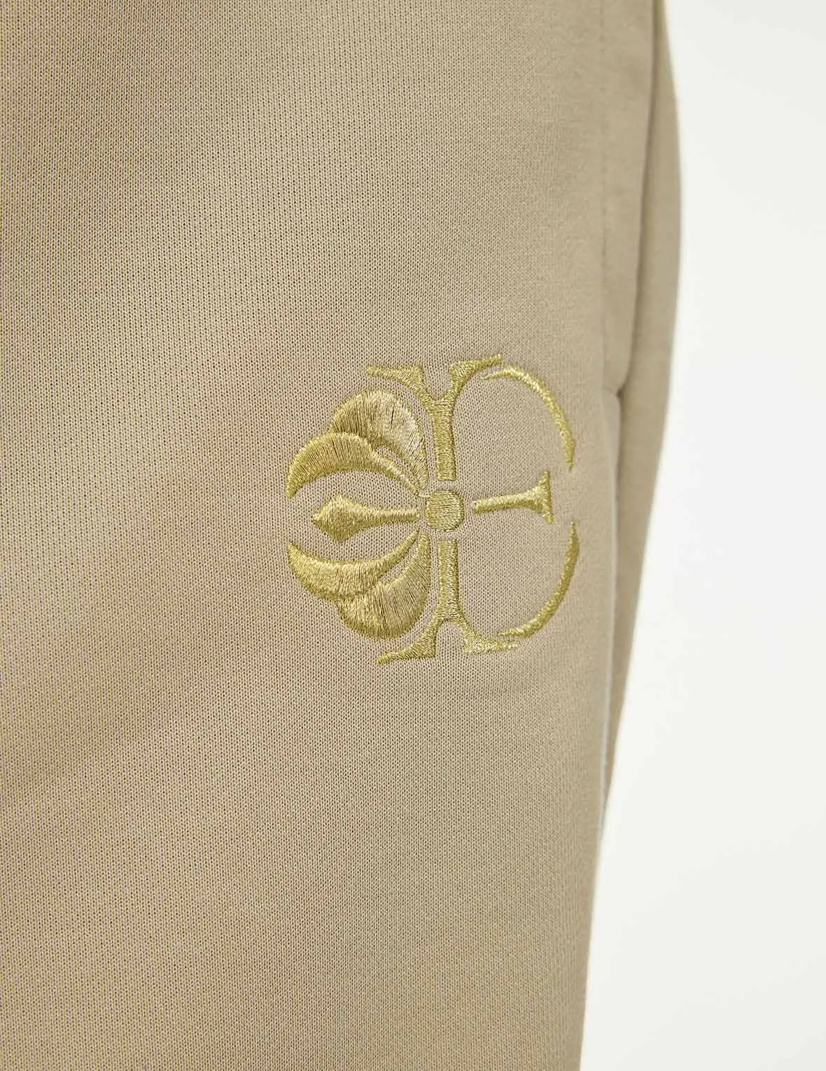 Kamon Embroidery and Logo Brocade Appliqué Regular Fit Sweatpants