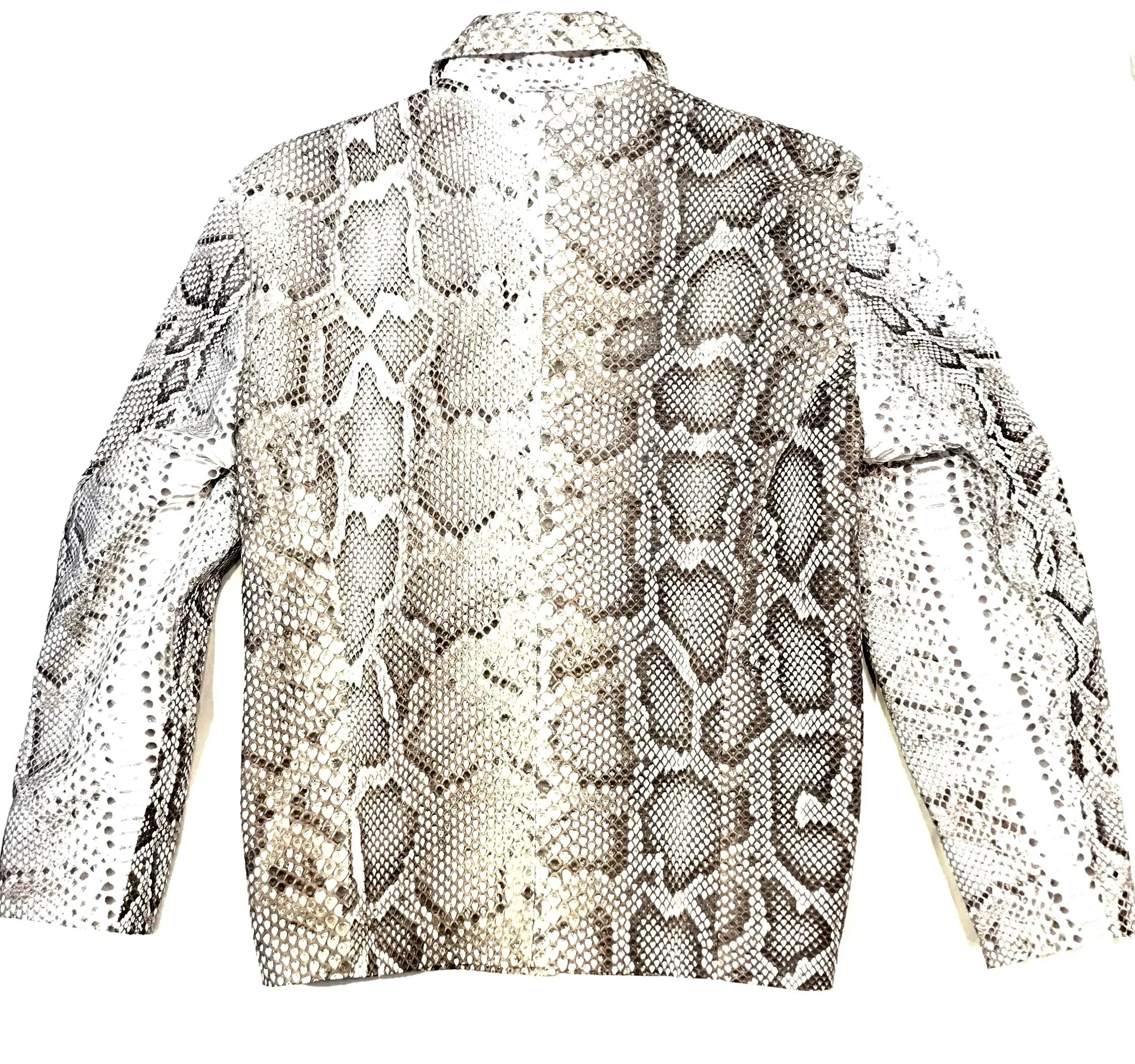 Kashani All-Over Python Skin Bomber Jacket