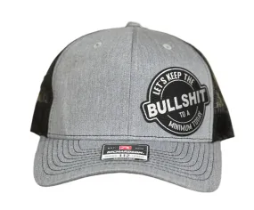 Keep The Bullshit to a Minimum Patch Hat   Beanie Bundle - Richardson 112 Trucker Hat