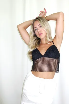 Kendall Mesh Crop Cami