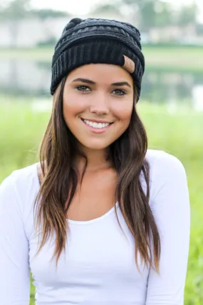 Knit Black Beanie