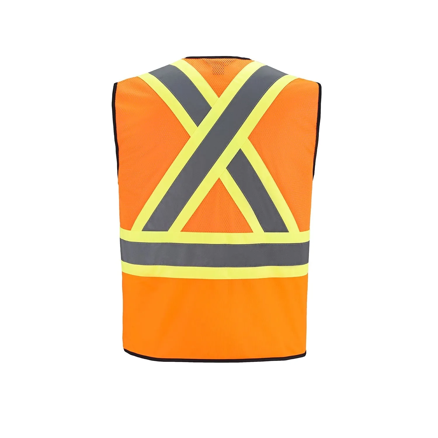 L01150 - Scout - Adult Tricot Hi-Vis Zipper Front Vest