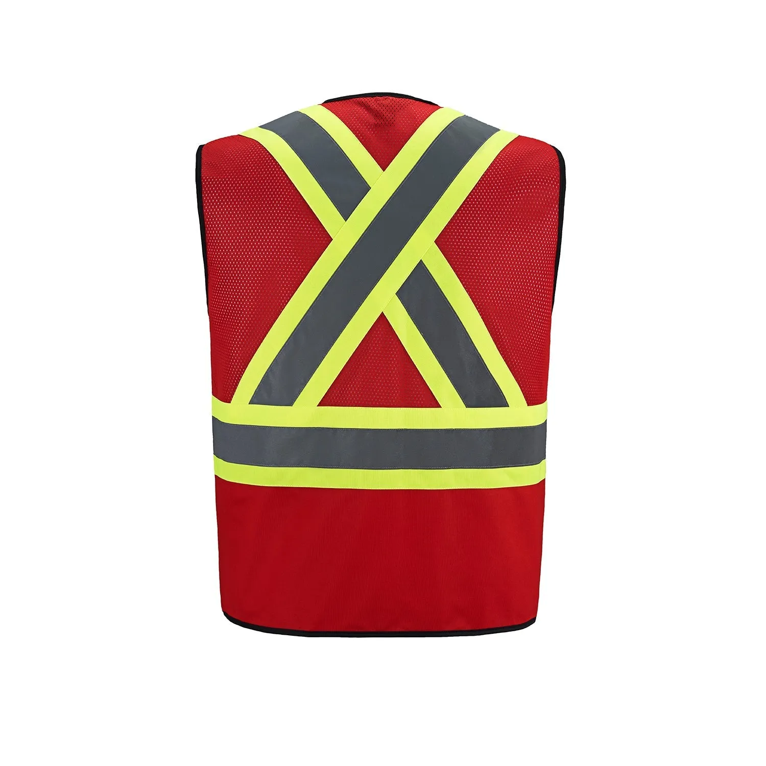 L01150 - Scout - Adult Tricot Hi-Vis Zipper Front Vest