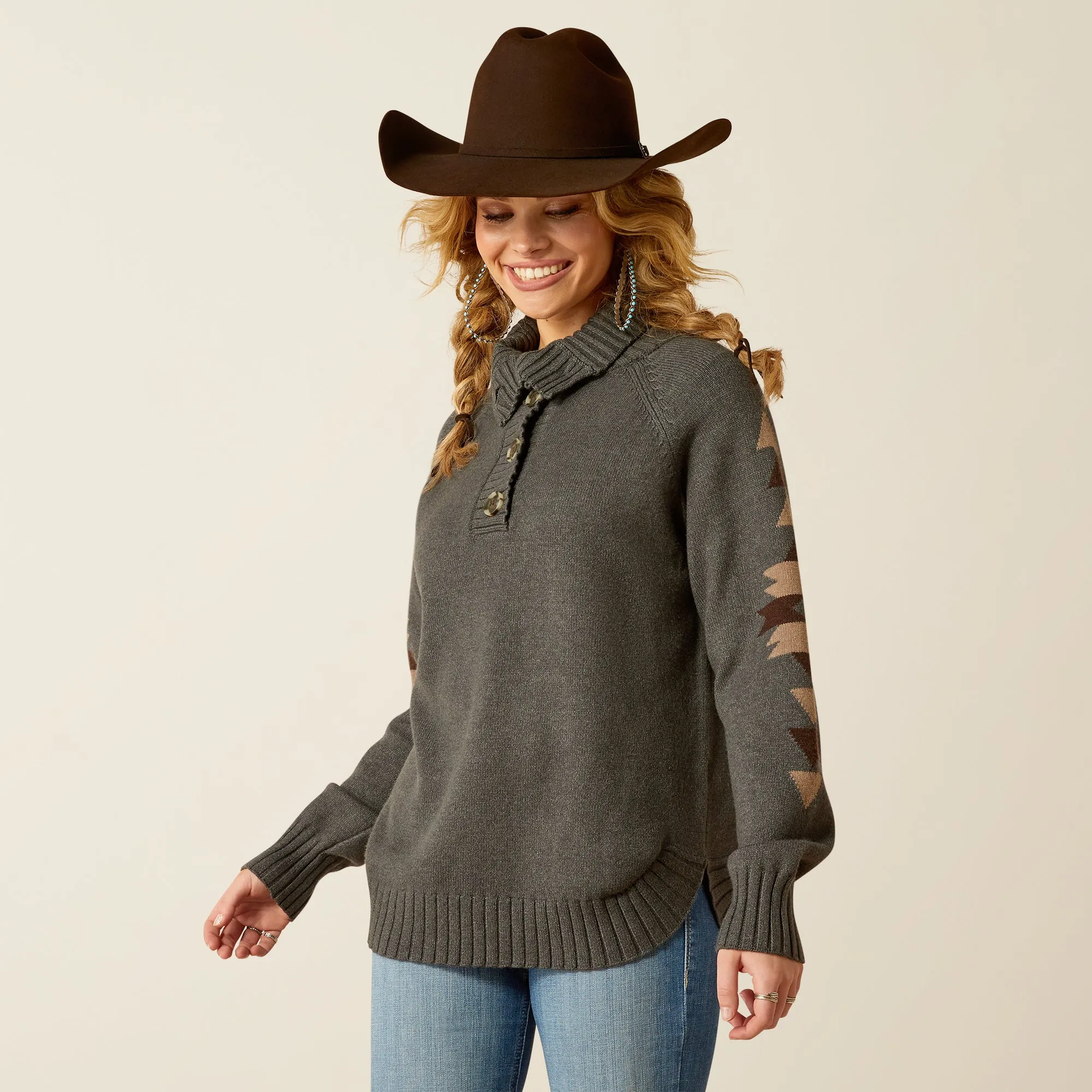 Ladies Ariat Heather Grey Madison Sweater - 10052048