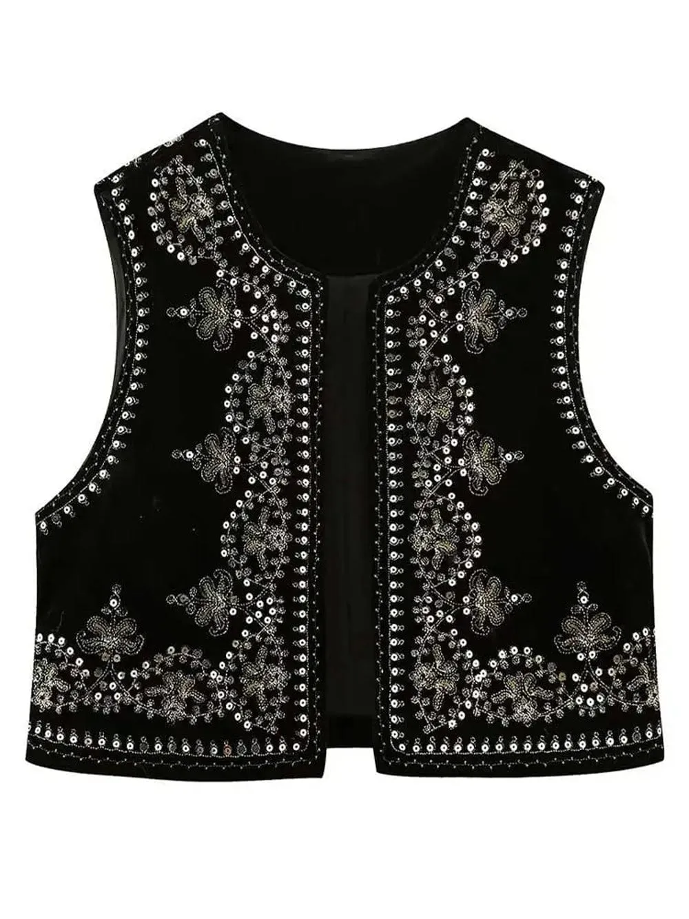 Layla Sequin Floral Vest Top