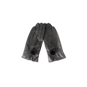 Leather Gloves Mink Bobble by Jayley