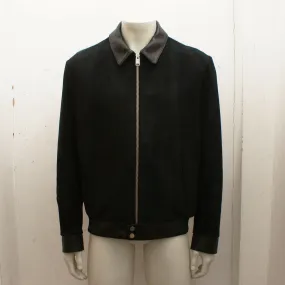 Leather Suede and Calfskin Bomber Jacket