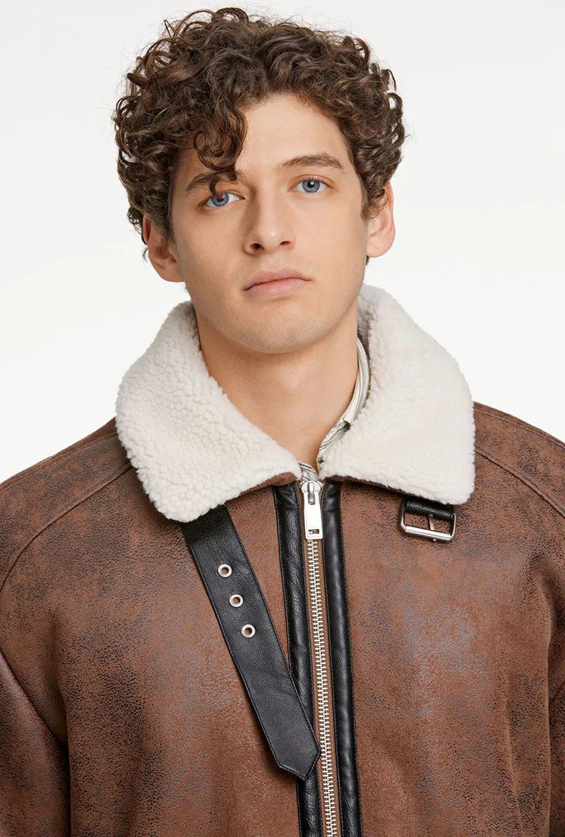 LINDBERGH FAUX SHEARLING JACKET