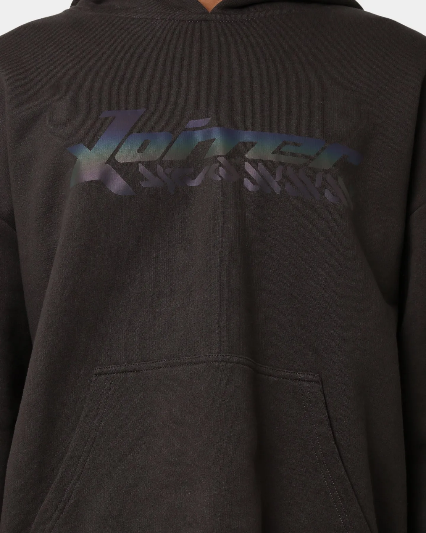 Loiter Dystopian Reflective Hoodie Charcoal