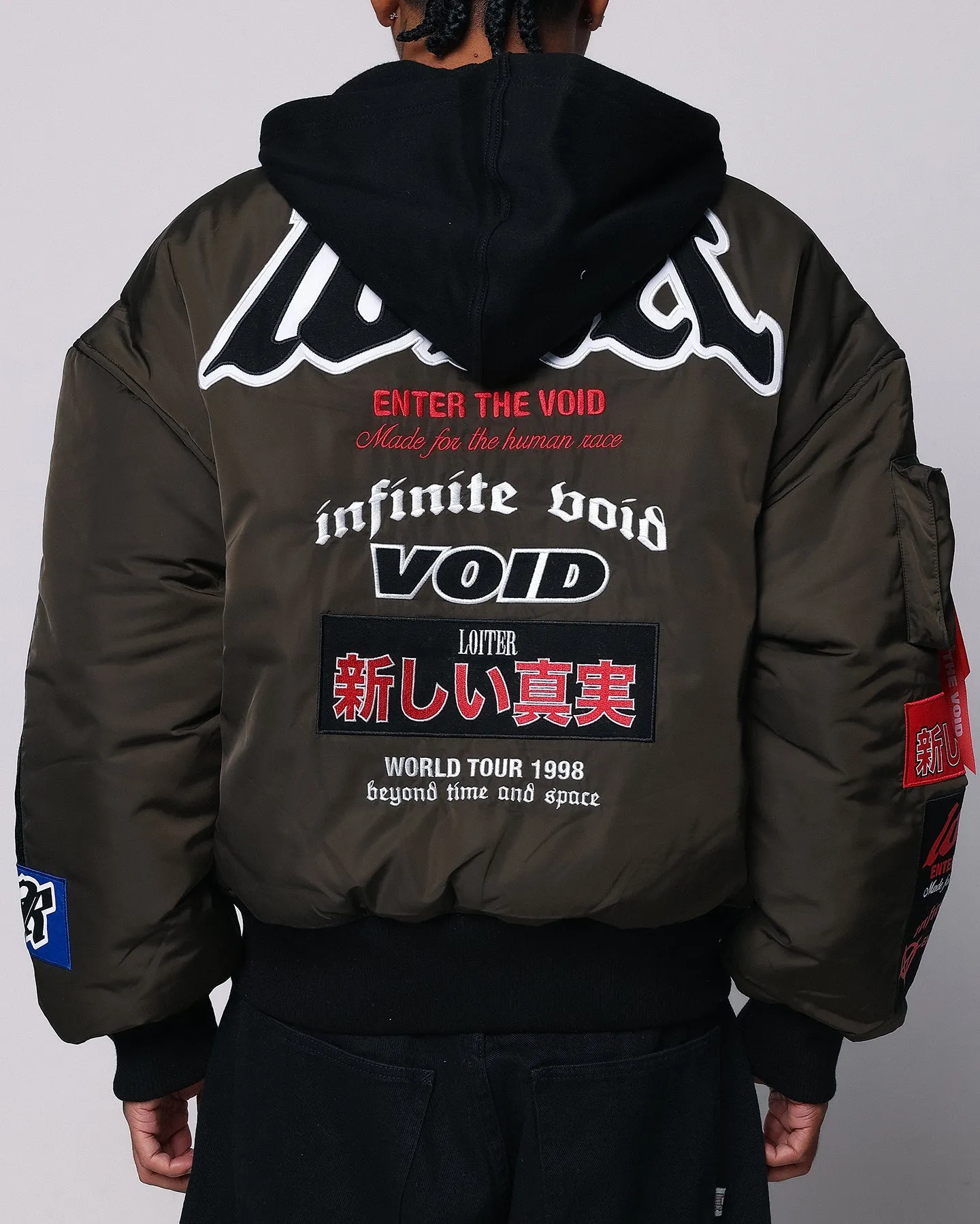 Loiter Void Bomber Jacket Green