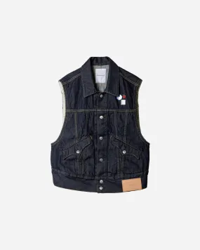 LOW SILHOUETTE DENIM VEST .09【DRY WASH】