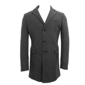 MANUEL RITZ Charcoal Wool Blend Single Breasted Peacoat 113C4488 $435 NWT