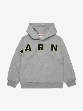 MARNI Kids Logo Hoodie in Grey