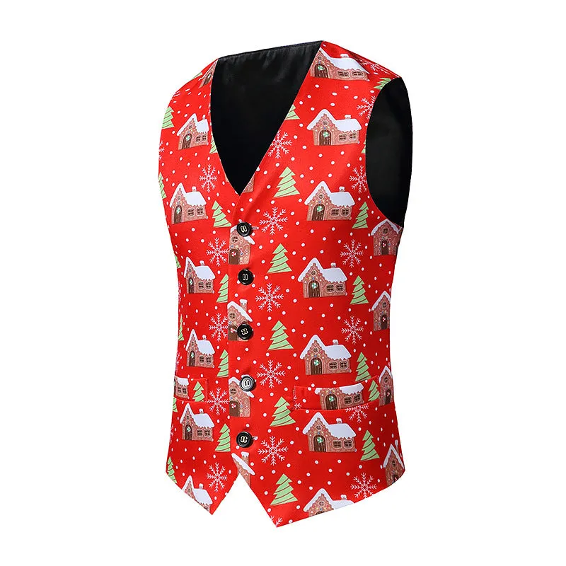 Men's 3D Christmas Printed Vest Waistcoat