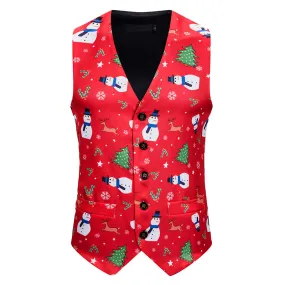 Men's Christmas Modified 3D Printed Vest Waistcoat