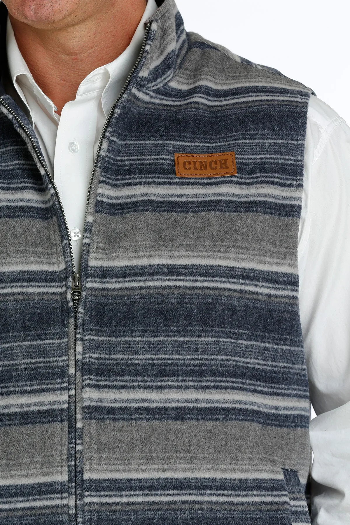 Men's Cinch Navy Wooly Vest - MWV1903002