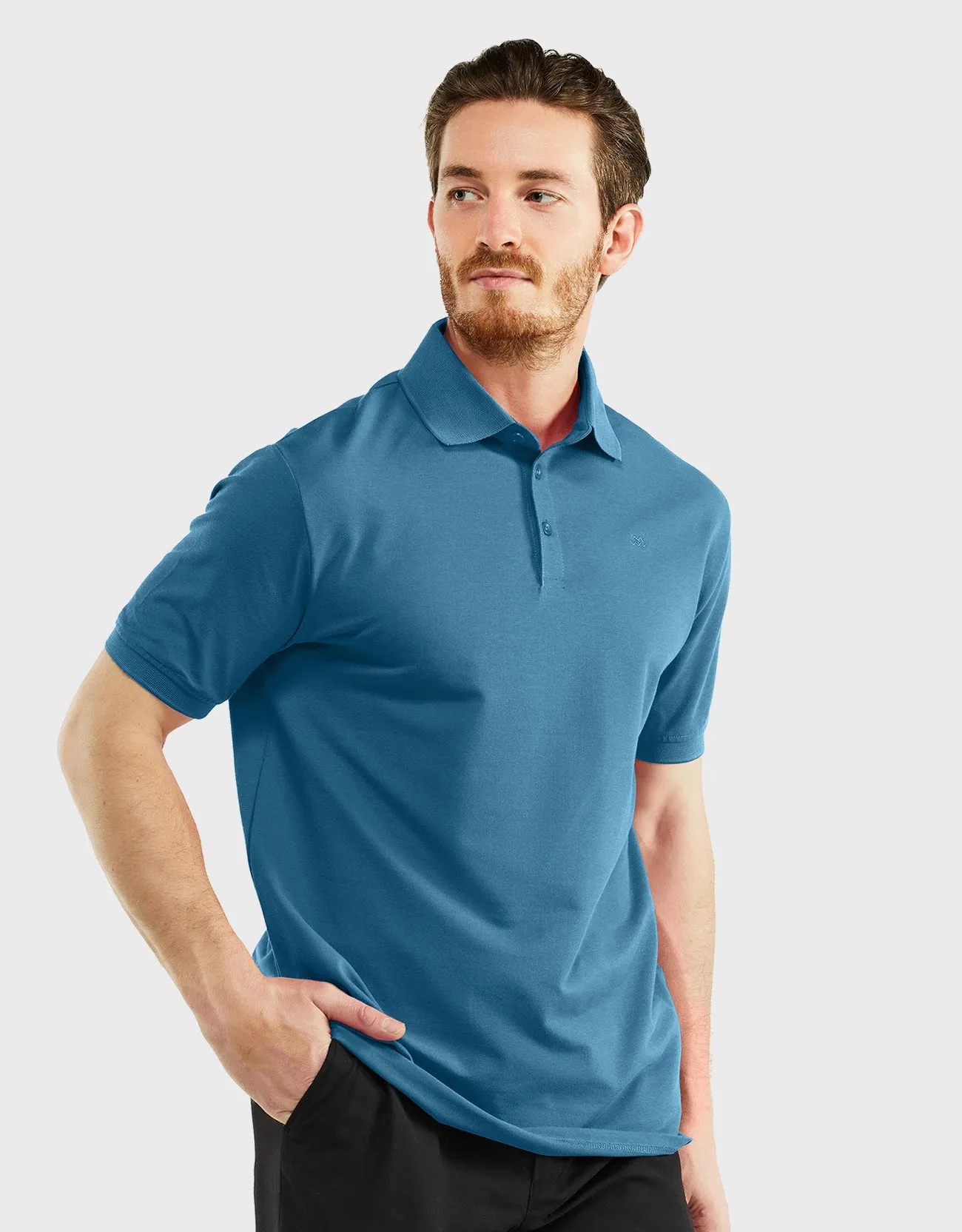 Men's Classic-Fit Cotton-Blend Pique Polo Shirt