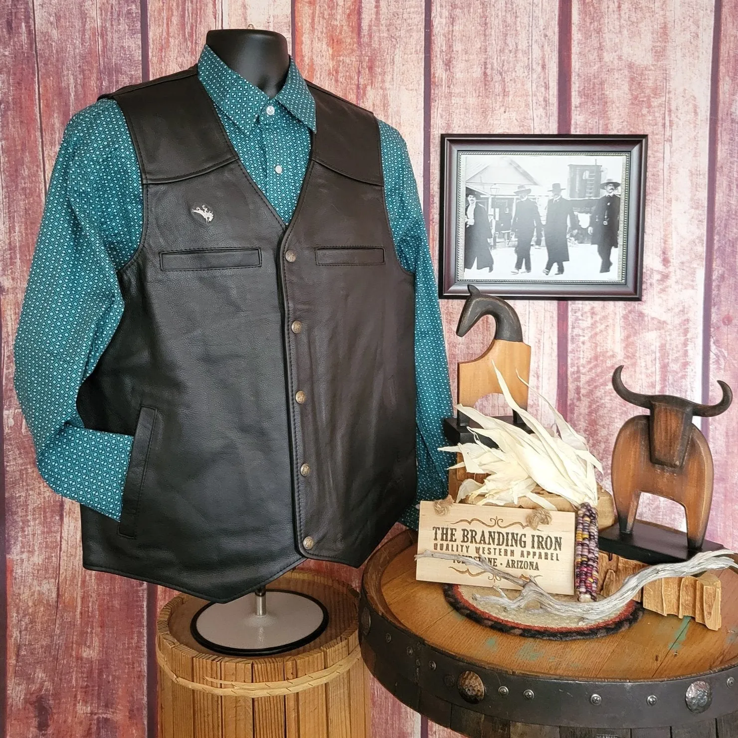 Men’s Conceal Carry Vest the “Drover”  by Wyoming Traders VDB