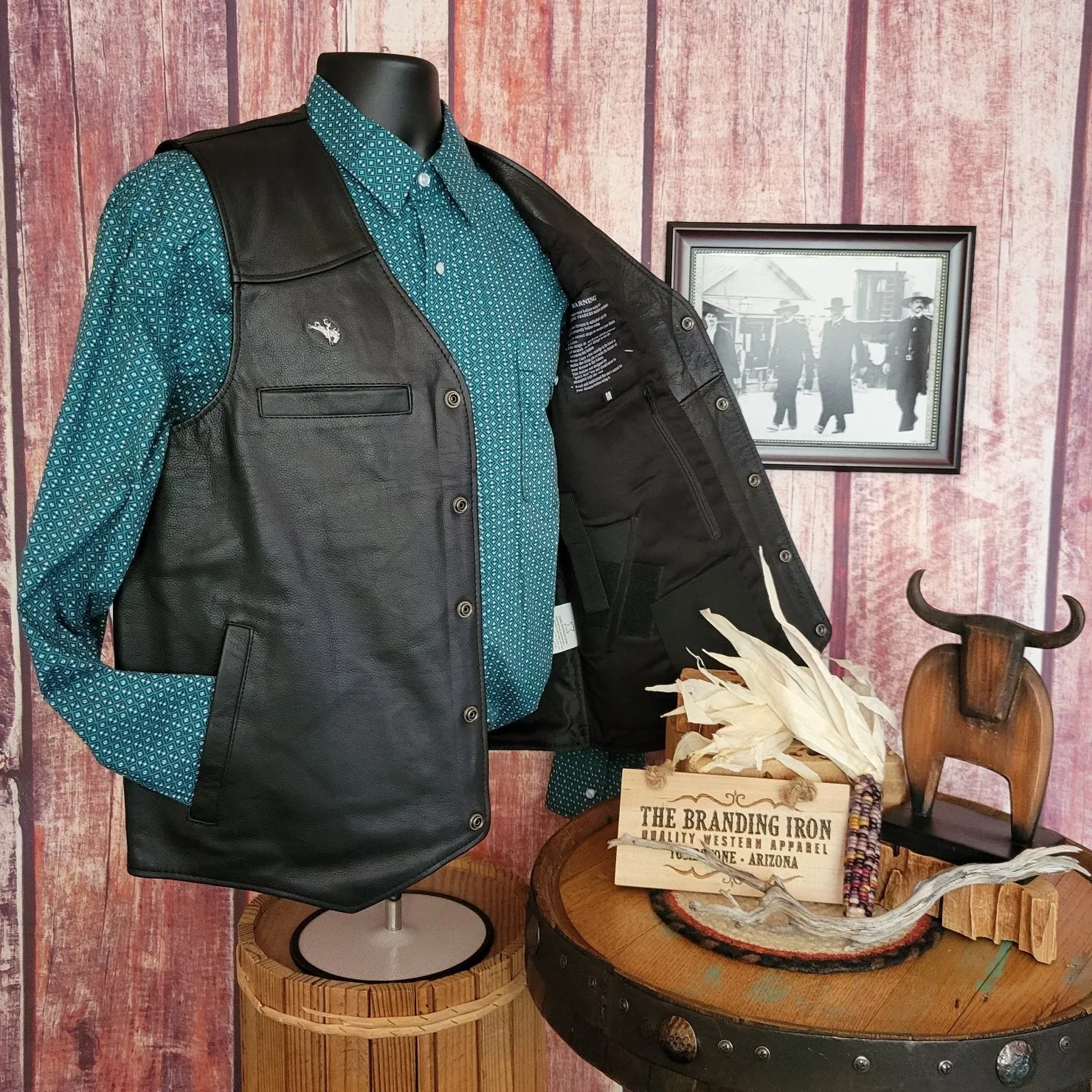 Men’s Conceal Carry Vest the “Drover”  by Wyoming Traders VDB