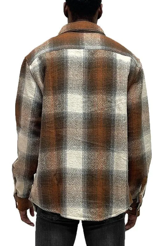 Mens Flannel Shirt Jacket Shacket