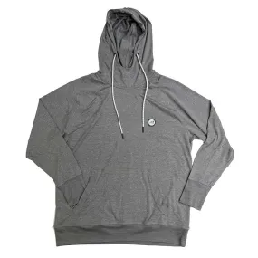 Men's Performance Tech Hoodie - Heather Classic Gray/Dark Gray Embroidered Gazelle Patch