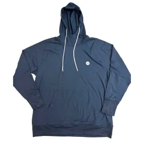 Men's Performance Tech Hoodie - Heather Navy/Dark Gray Embroidered Gazelle Patch