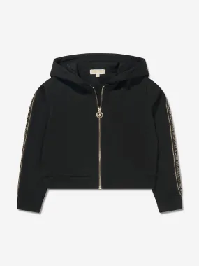 Michael Kors Girls Logo Tape Zip Up Top