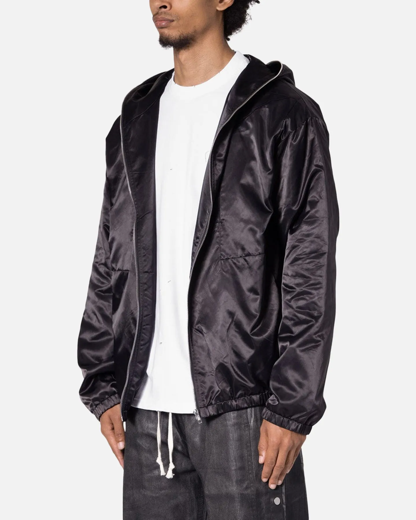 MNML Full Zip Paneled Fight Jacket Black