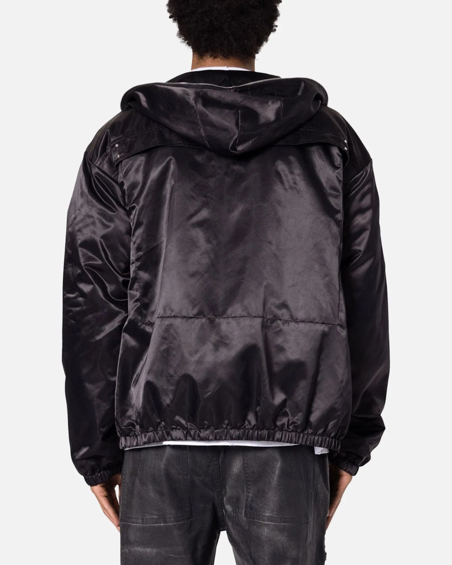 MNML Full Zip Paneled Fight Jacket Black