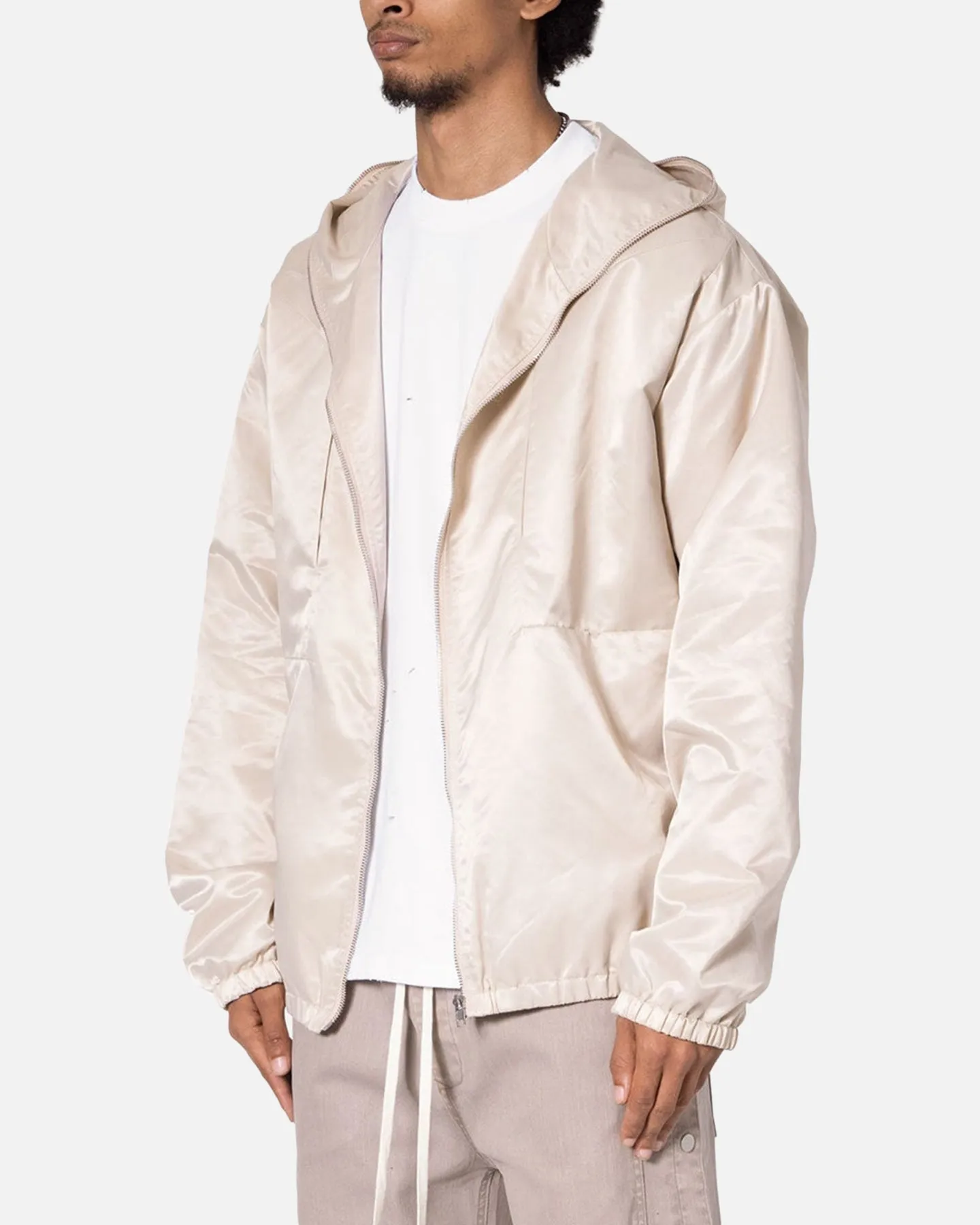 MNML Full Zip Paneled Fight Jacket Stone