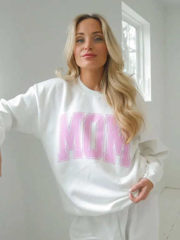 Mom Block Pink Sweatshirt