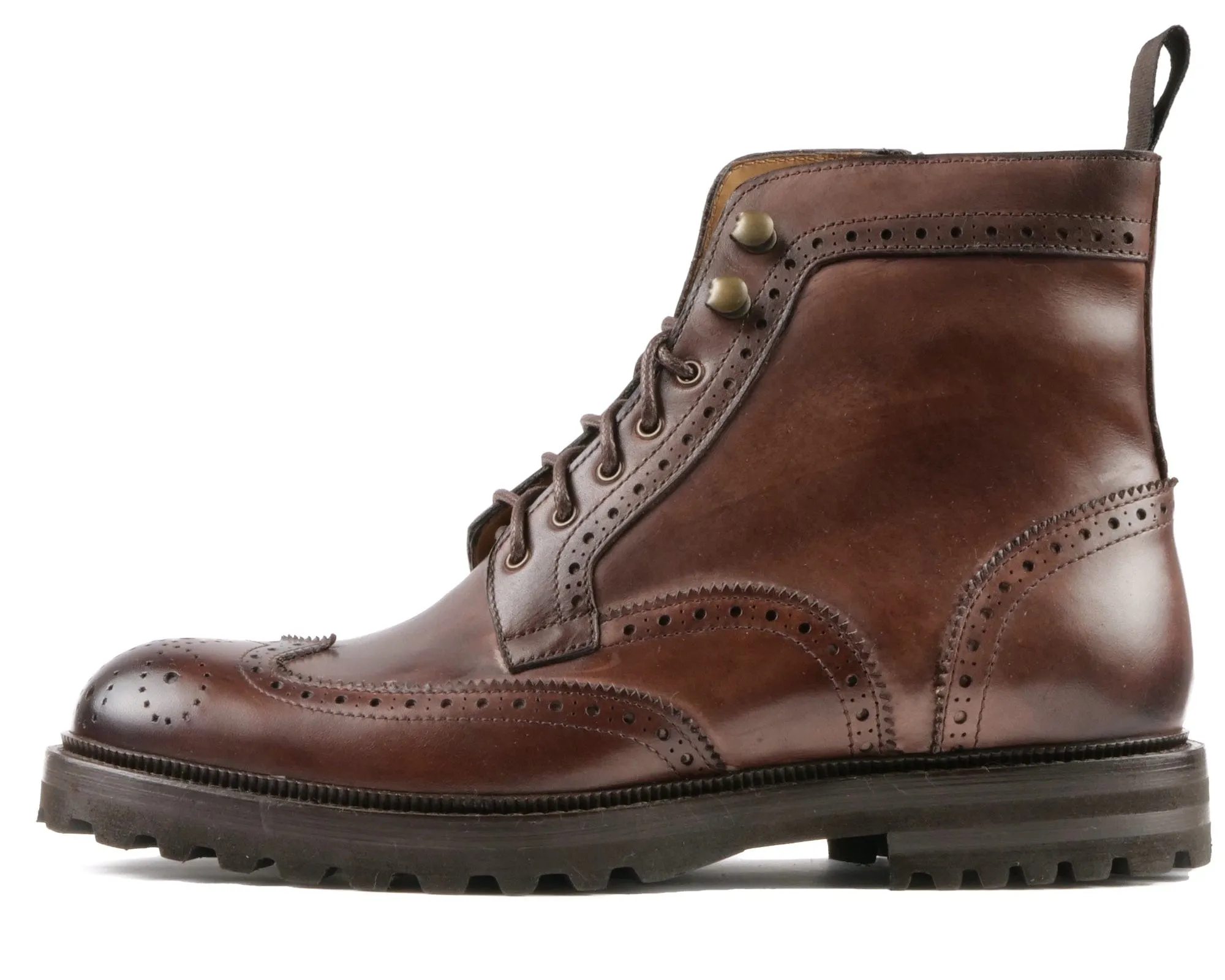 Montana Wingtip Brogue Boot Brown