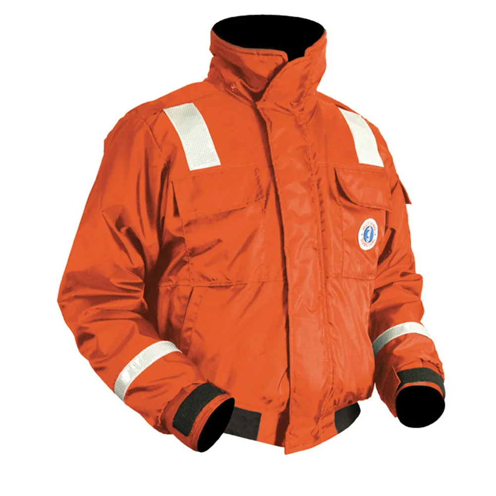 Mustang Classic Flotation Bomber Jacket w/Reflective Tape - Orange - Medium [MJ6214T1-2-M-206]