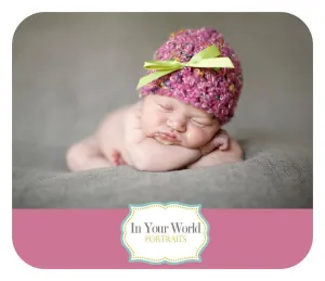 Newborn Baby Hat in Bright Pink Confetti