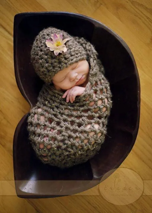 Newborn Barley Hat And Cocoon Set