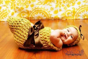 Newborn Sunflower Cocoon And Hat Set