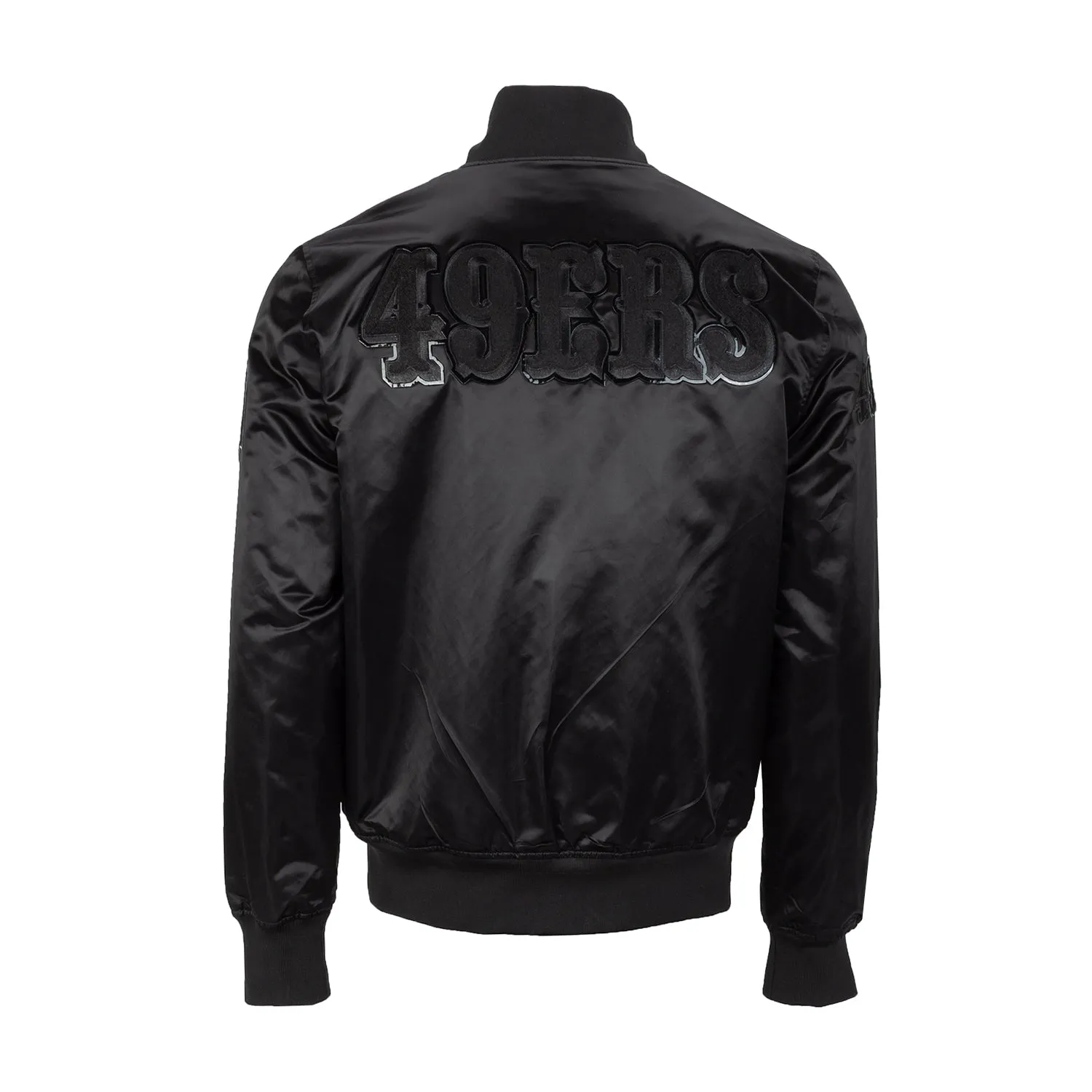 Niners Triple Black Satin Jacket - Mens