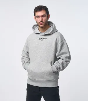 Omnitau Men's Oversized Organic Cotton Hoodie - Heather Grey