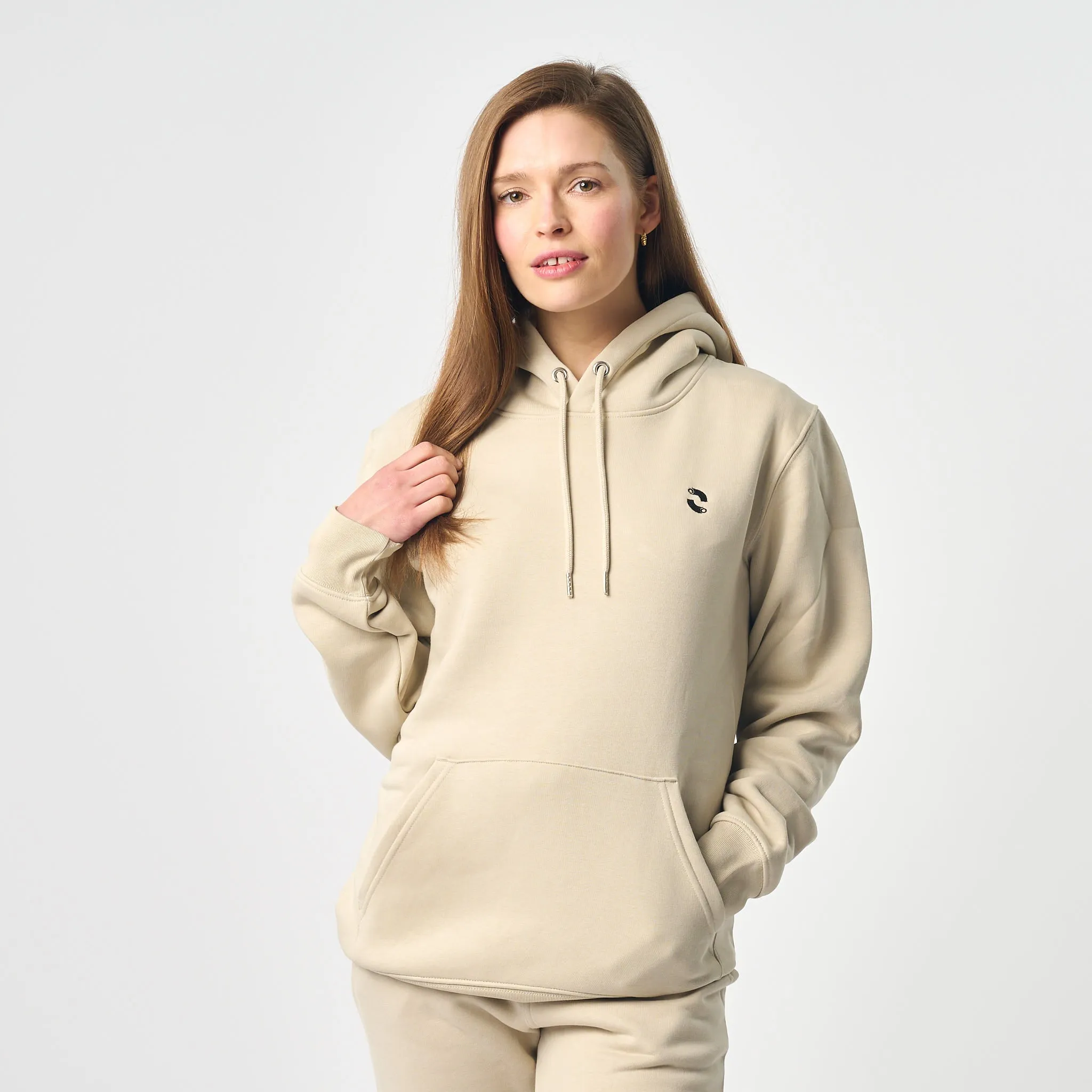 Omnitau Women's Prime Organic Cotton Hoodie - Dark Cream