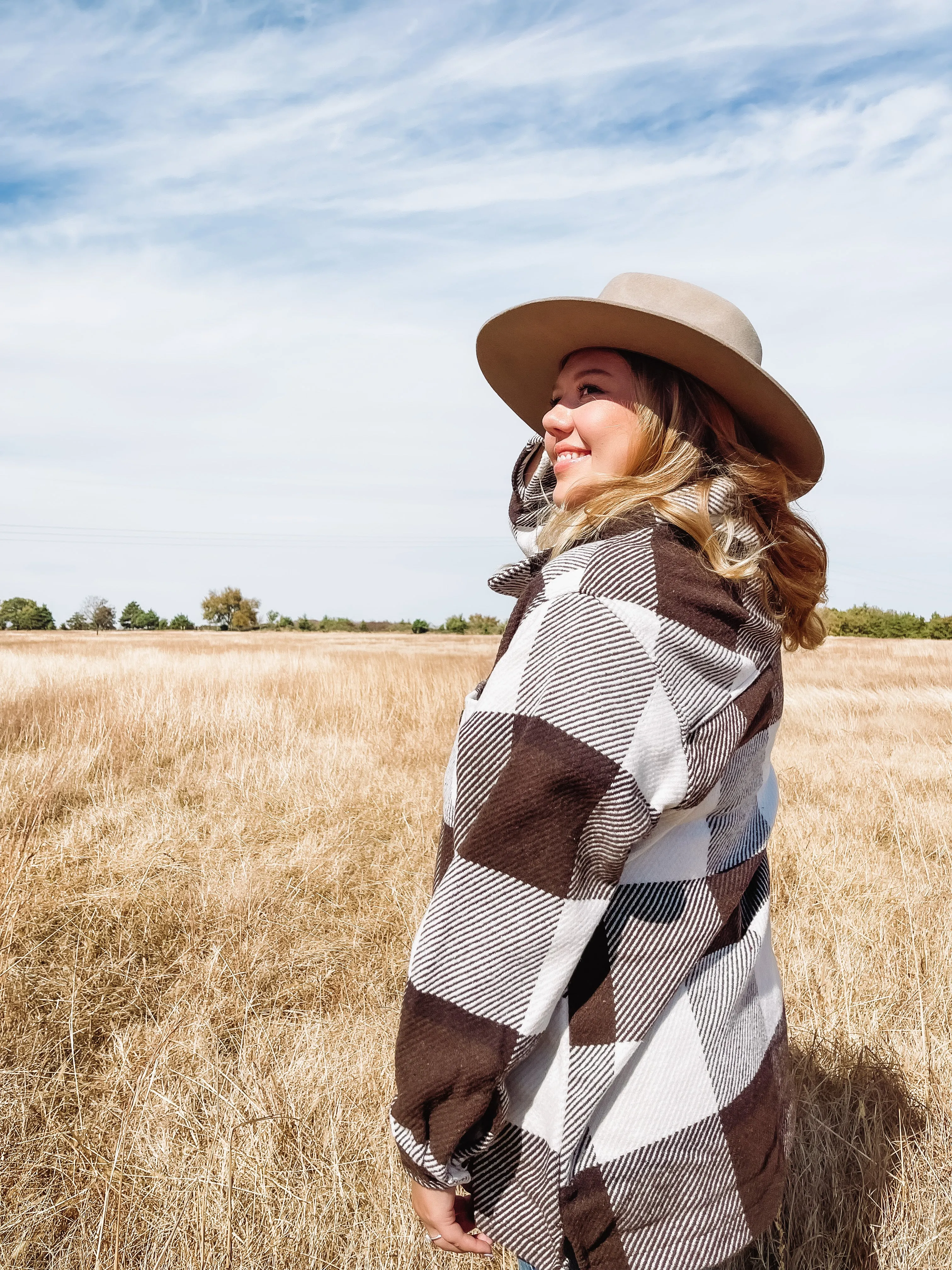 On the Run Brown Plaid Shacket