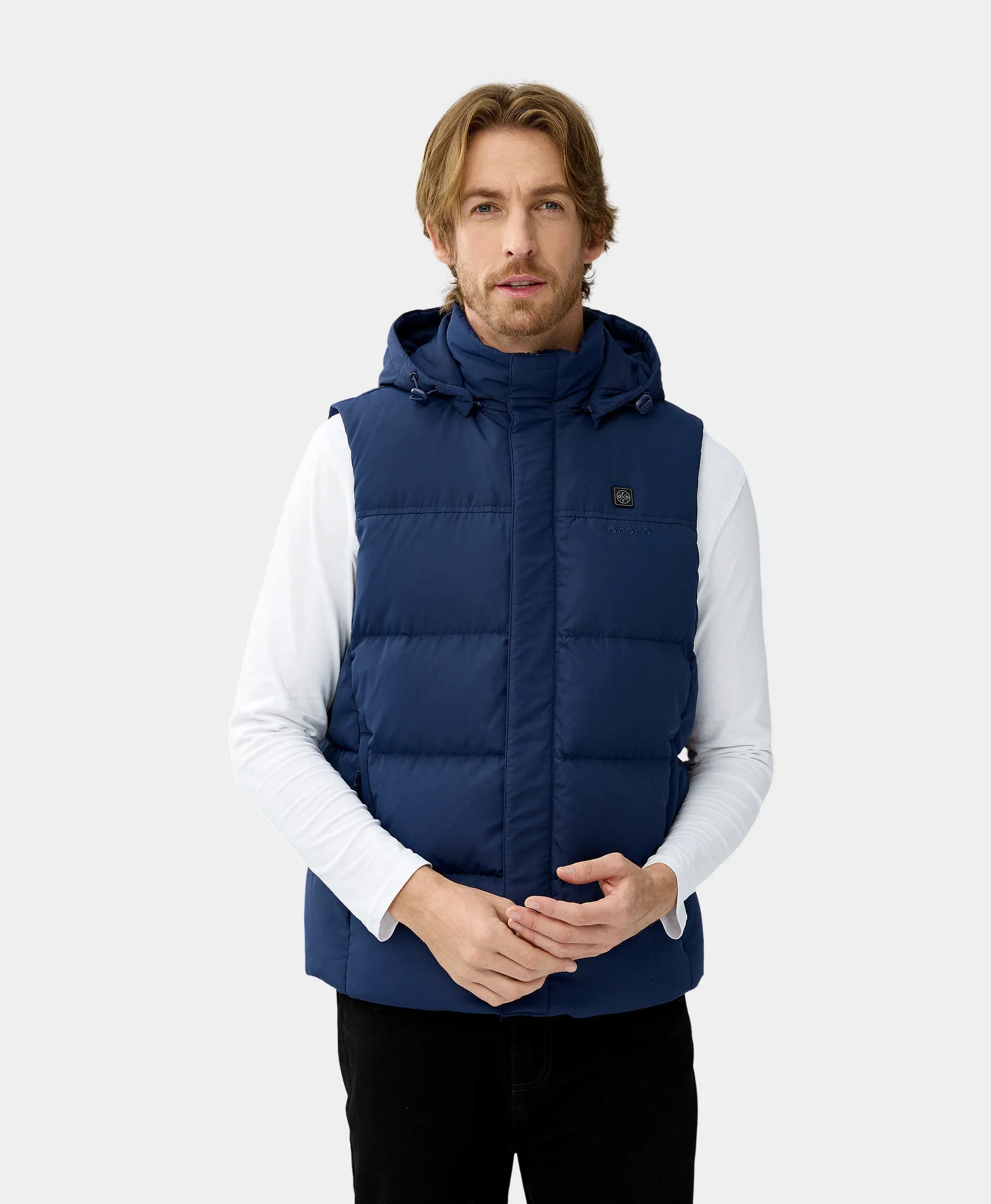 (Open-Box) Men's Heated Down Vest (Battery Set Not Included)