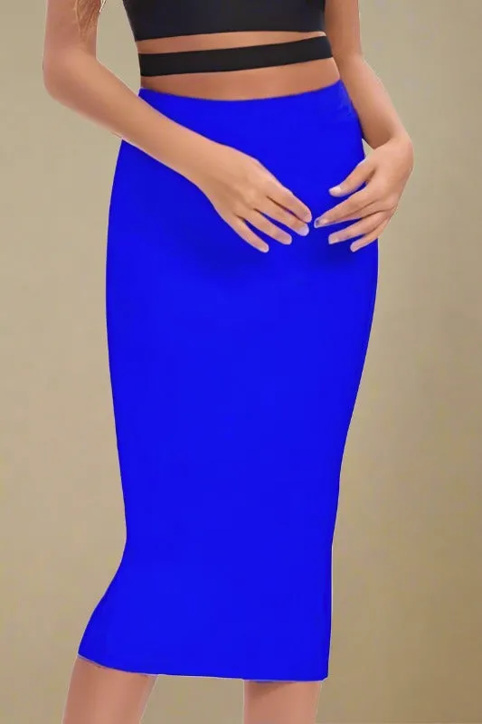 Pencil High Waist Bandage Midi Skirt - Royal Blue