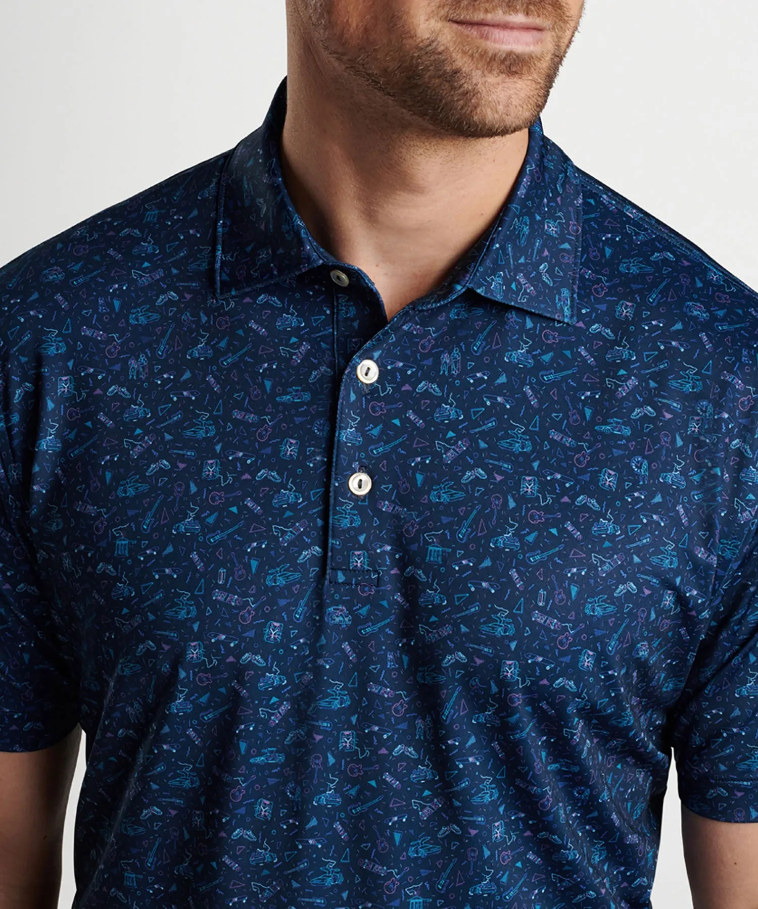 Peter Millar 1985 Print Polo Shirt