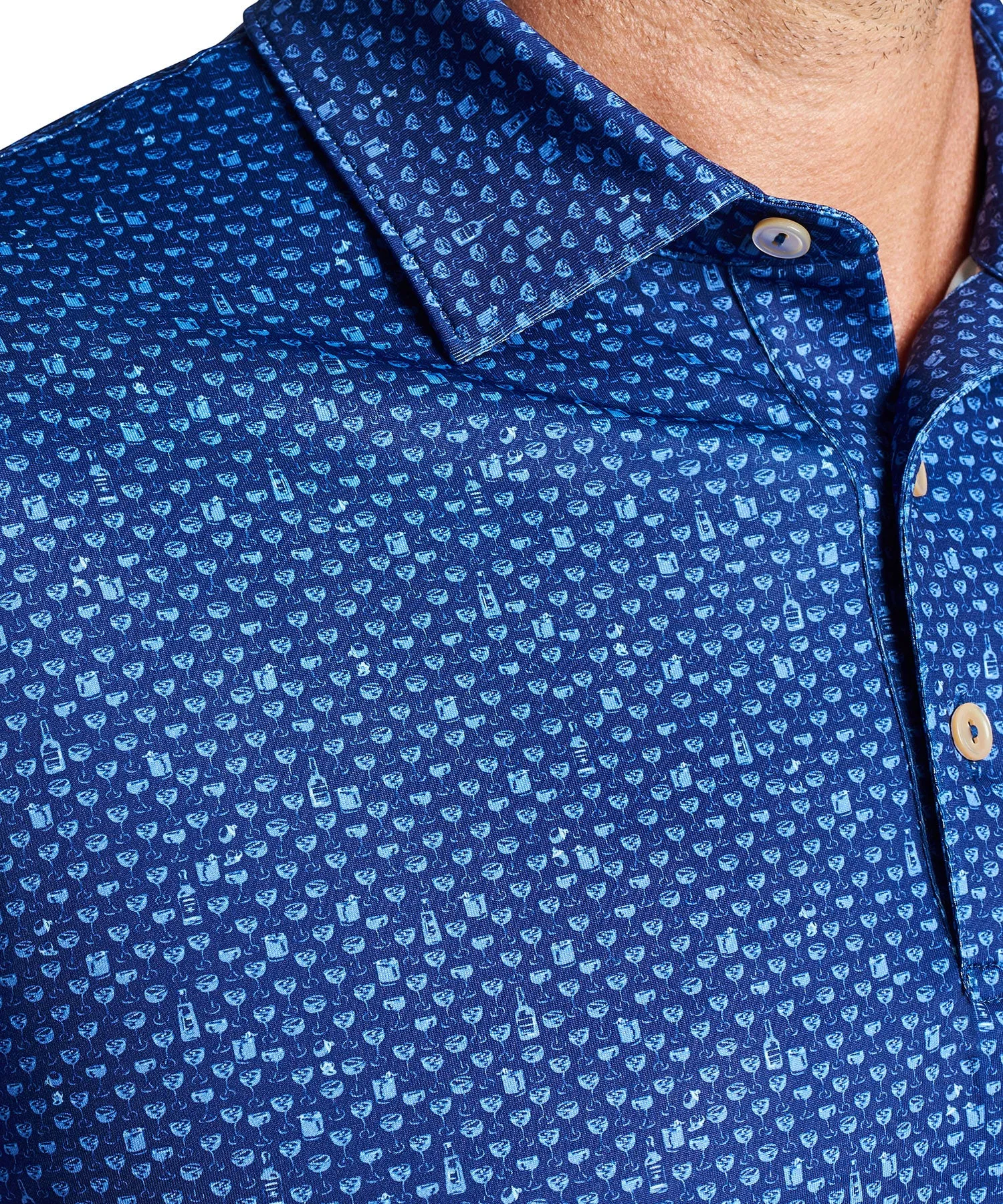 Peter Millar Short Sleeve Whiskey Print Polo Knit Shirt