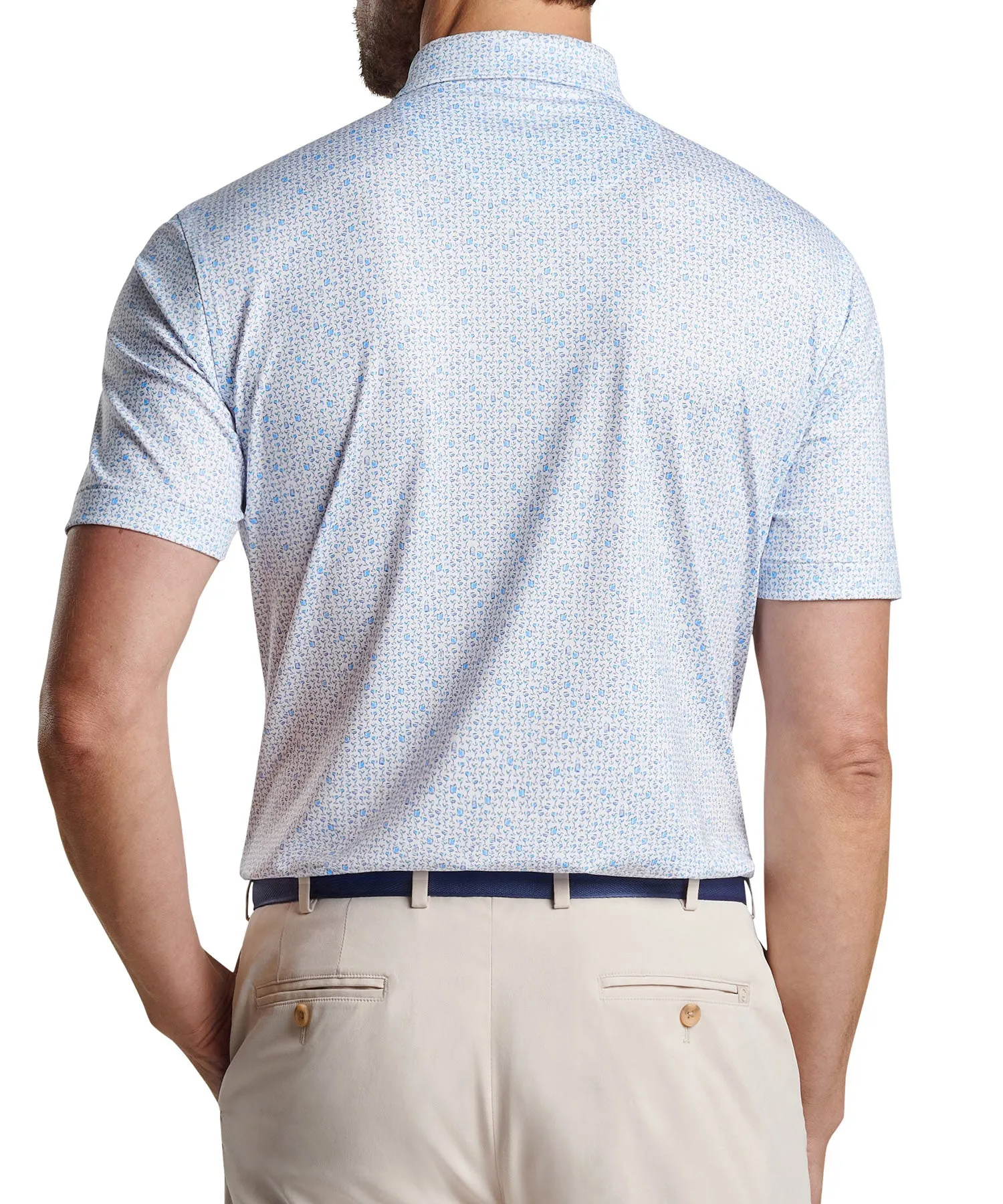 Peter Millar Short Sleeve Whiskey Print Polo Knit Shirt