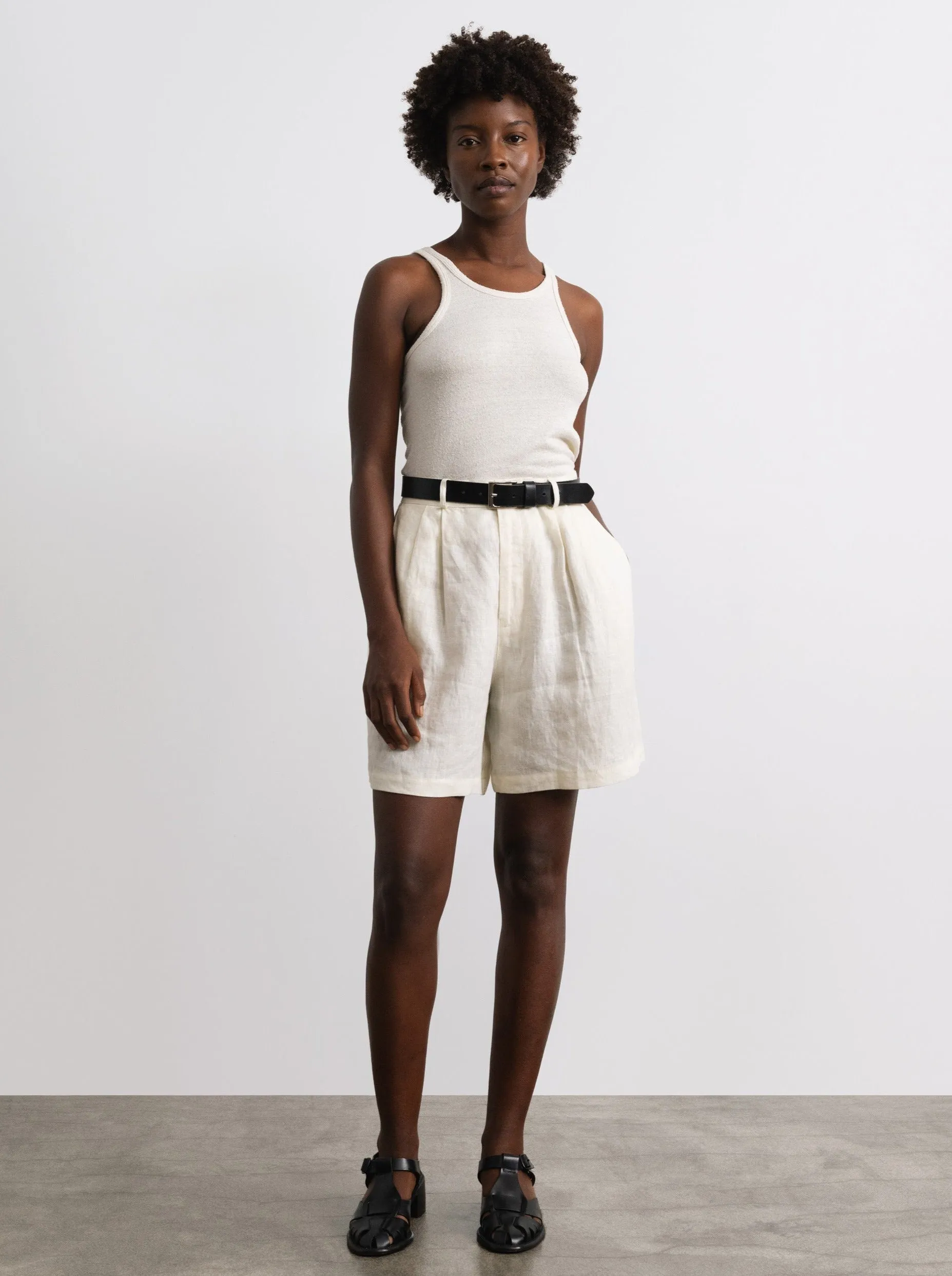 Pfeiffer Short, Laundered Linen, Natural